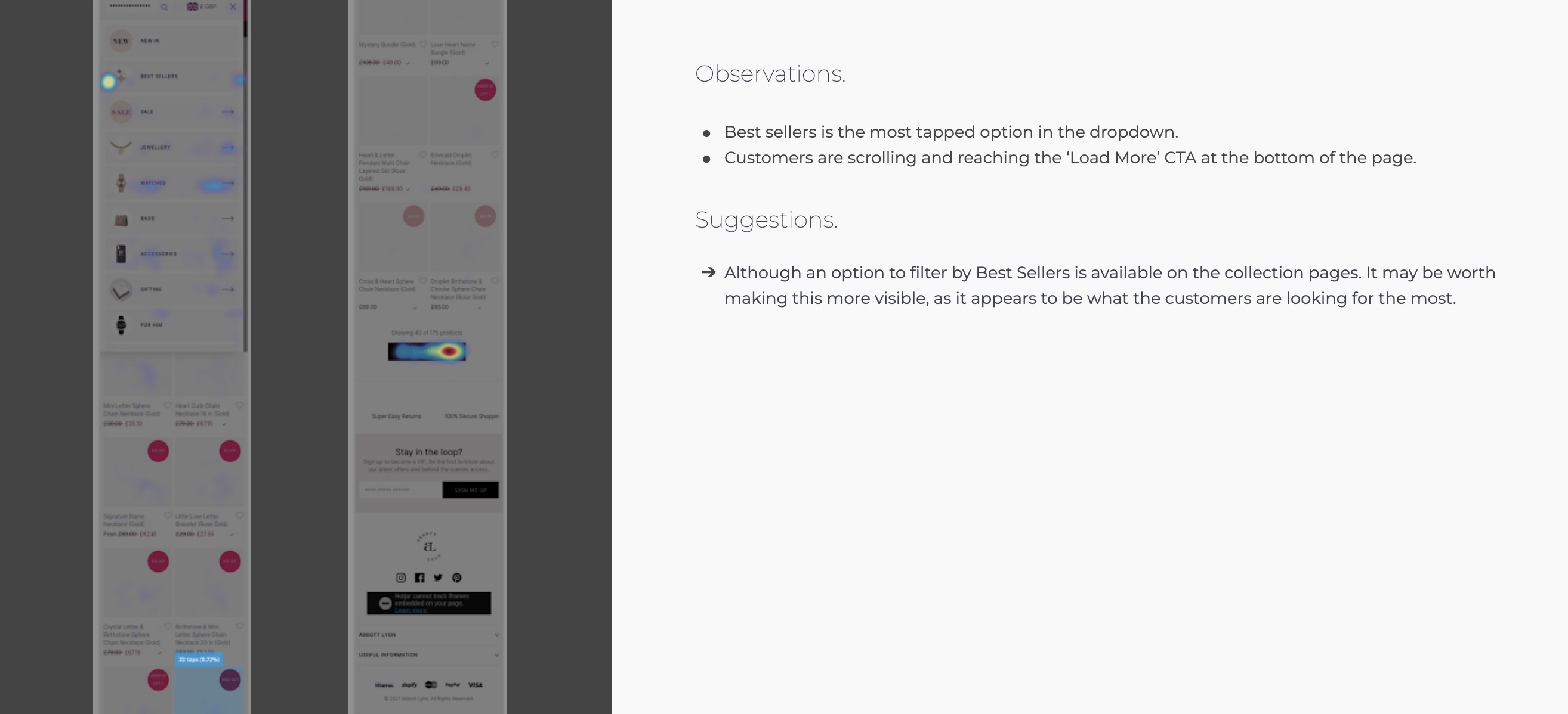 Abbott Lyon — collection page behaviour analysis